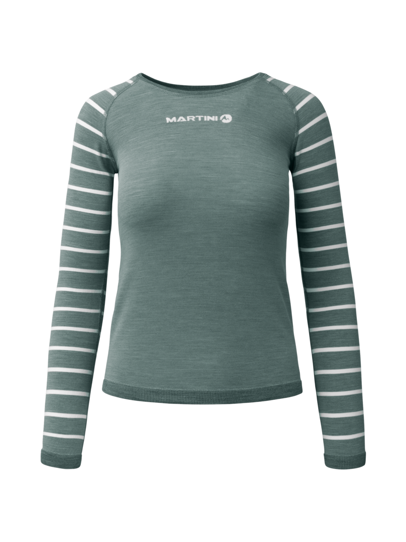 Martini Sportswear - Uwear Shirt W - Underwear in misty blue-white - vista frontale - Donna