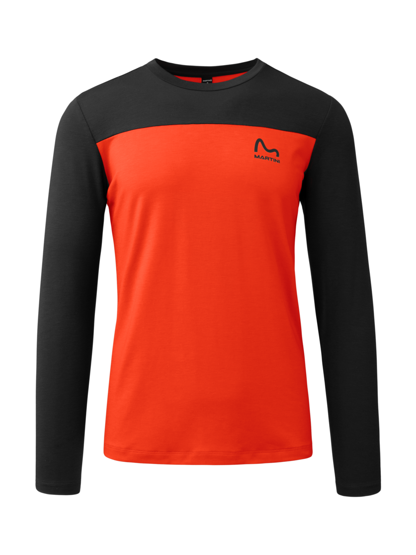 Martini Sportswear - Firstline Shirt M - Langarmshirts in lava-black - Vorderansicht - Herren
