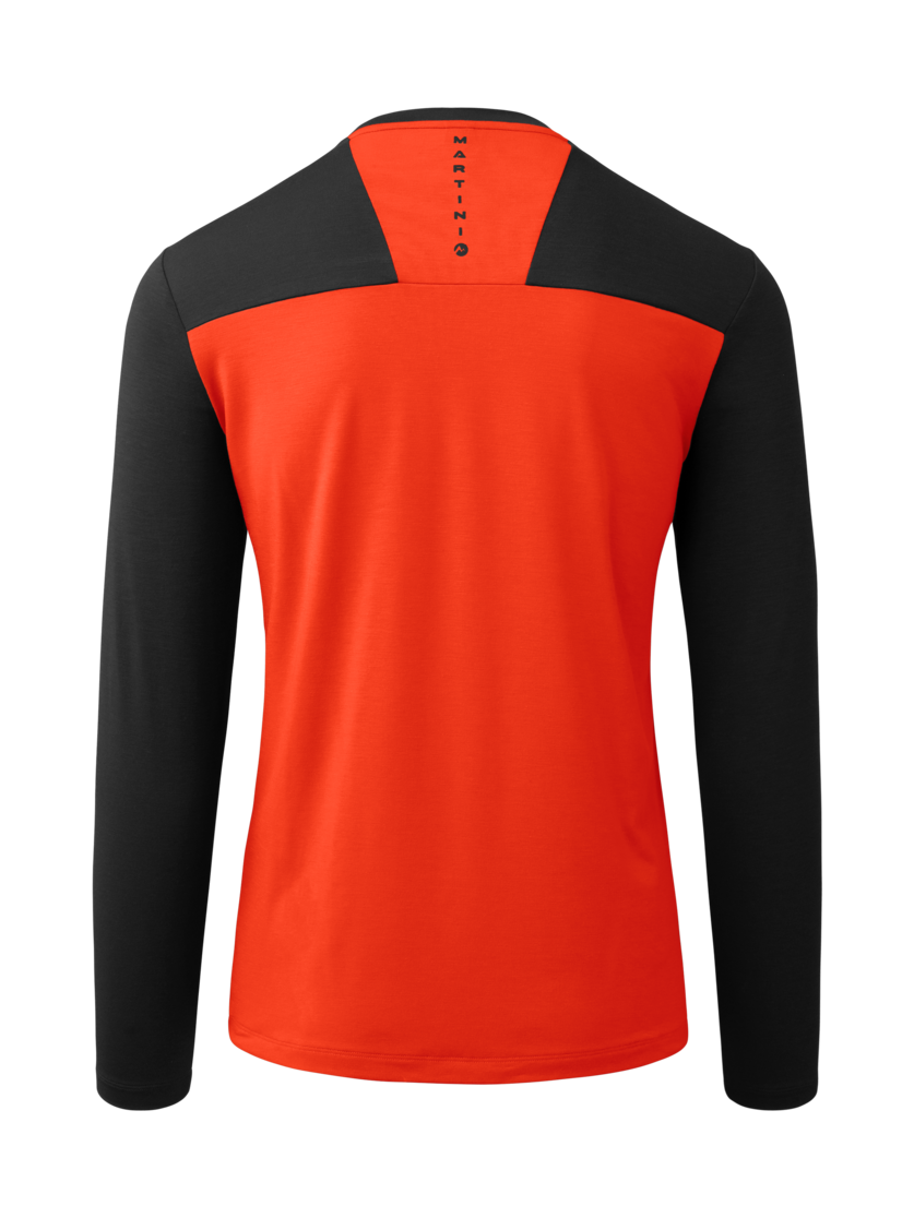 Martini Sportswear - Firstline Shirt M - Langarmshirts in lava-black - Rückansicht - Herren